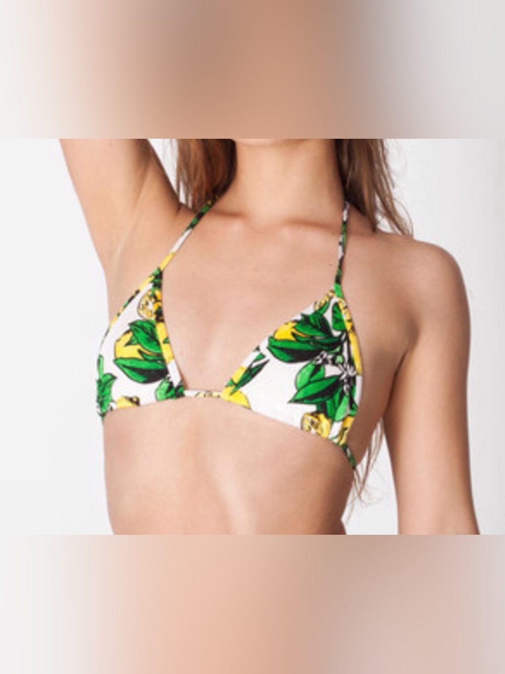 American Apparel lemon triangle bikini top sz small